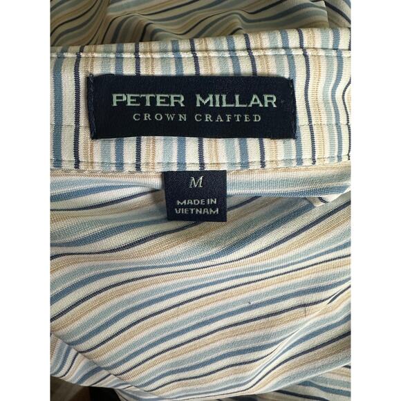Peter Millar Crown Crafted Casely Blue Frost Performance Jersey Polo Med NWOT - Picture 4 of 4